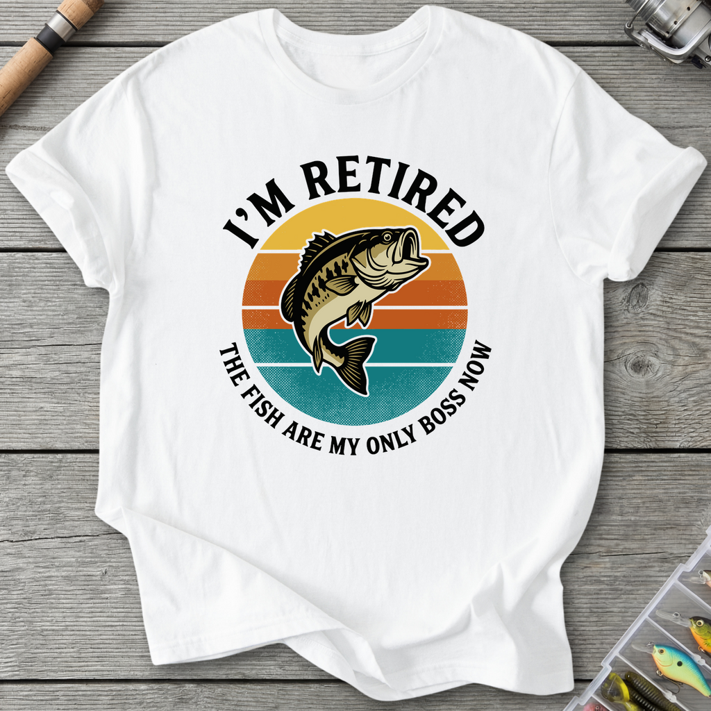 Fish Are My Boss T-Shirt in White | River Giants Club