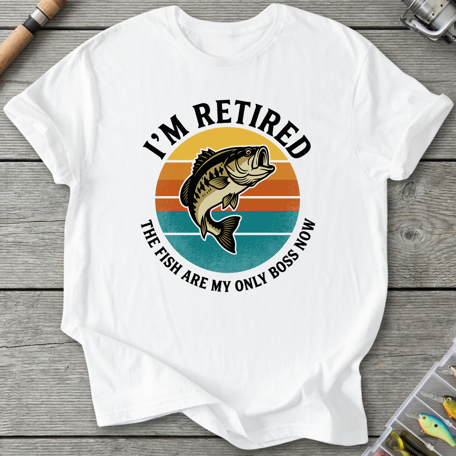 Fish Are My Boss T-Shirt in White | River Giants Club