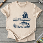 Fish Beneath the Ice T-Shirt in Sand | River Giants Club