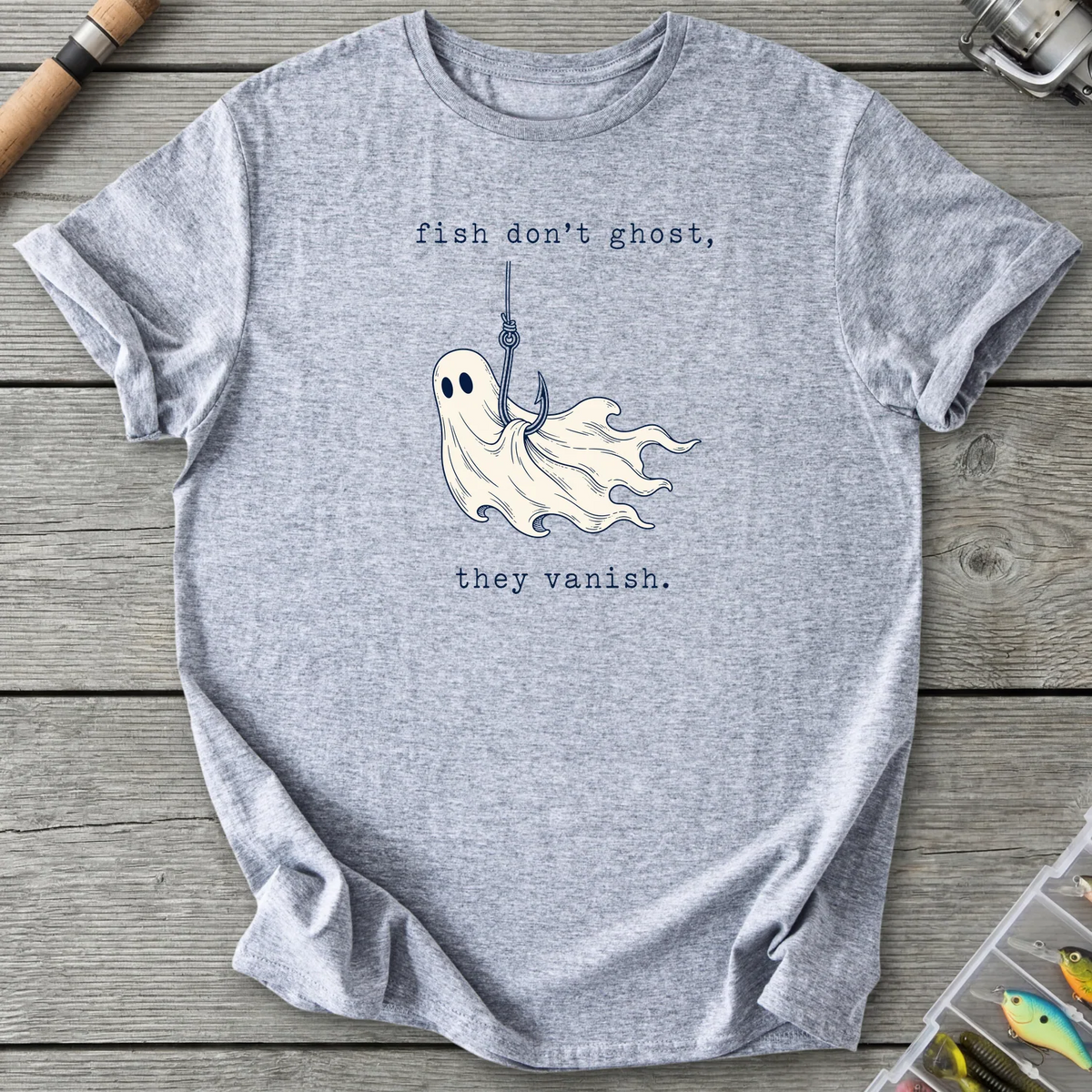 Fish Don't Ghost T-Shirt in Sport Grey | River Giants Club