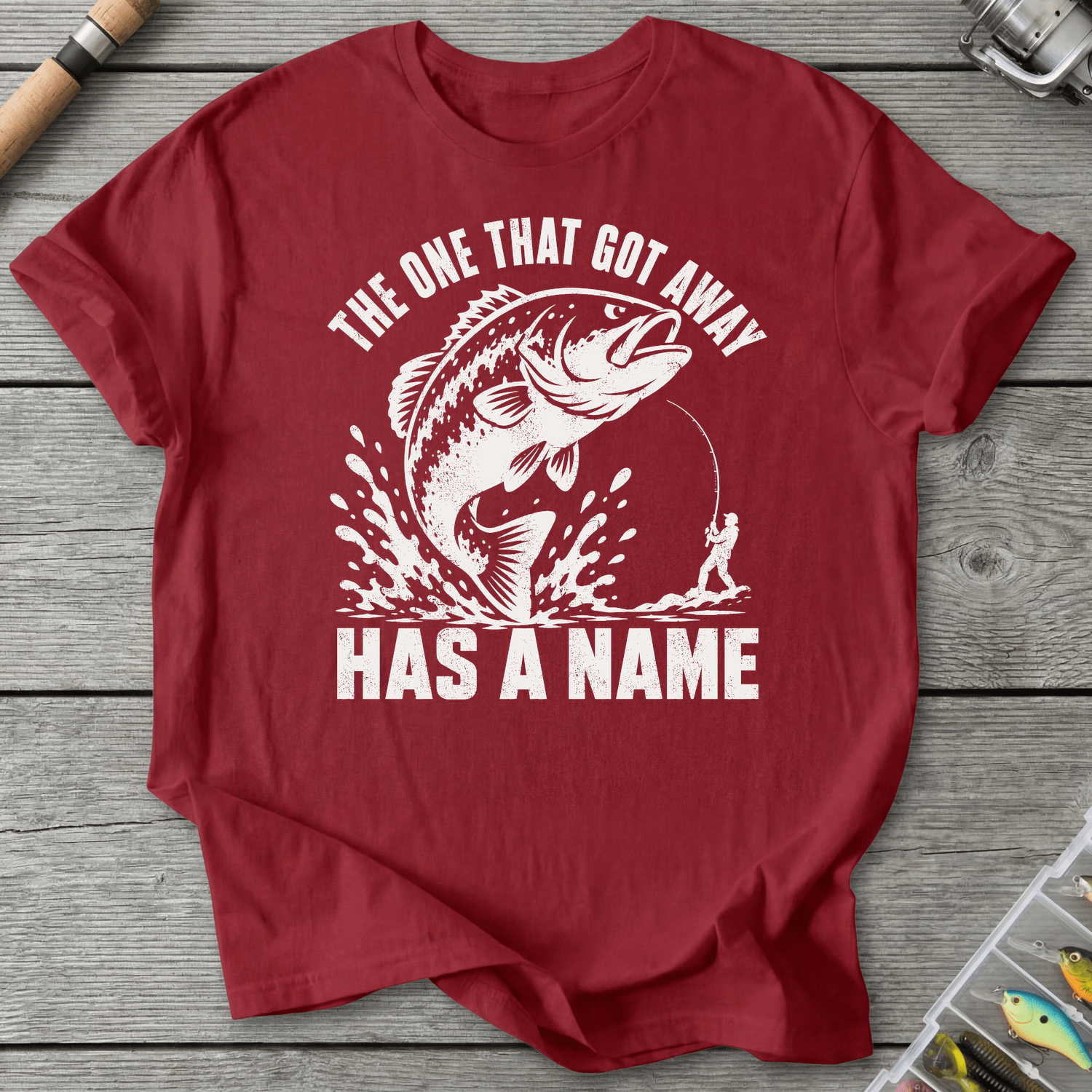Fish Got Away T-Shirt in Antique Cherry Red | River Giants Club