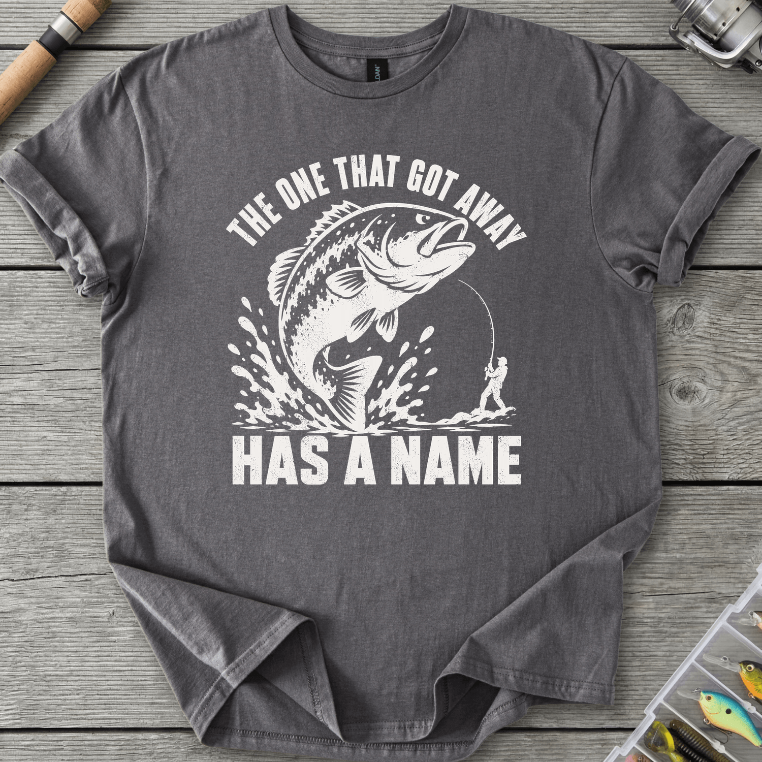 Fish Got Away T-Shirt in Charcoal | River Giants Club