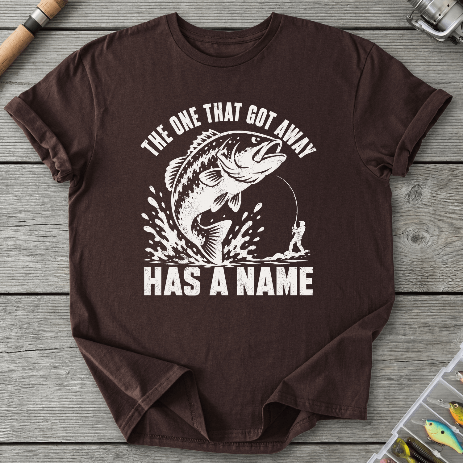 Fish Got Away T-Shirt in Dark Chocolate | River Giants Club