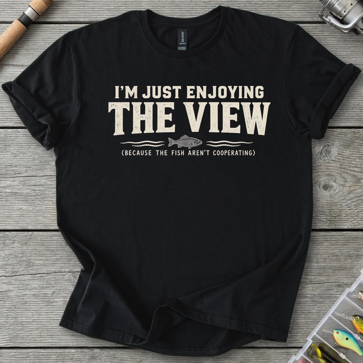 Fish Not Cooperating T-Shirt in Black | River Giants Club