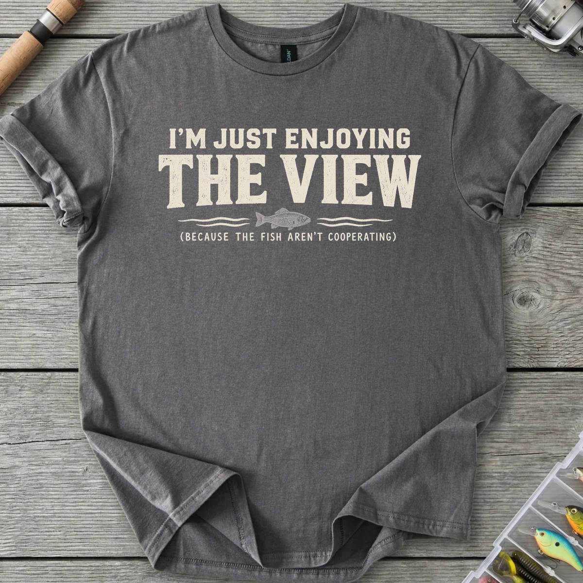 Fish Not Cooperating T-Shirt in Charcoal | River Giants Club