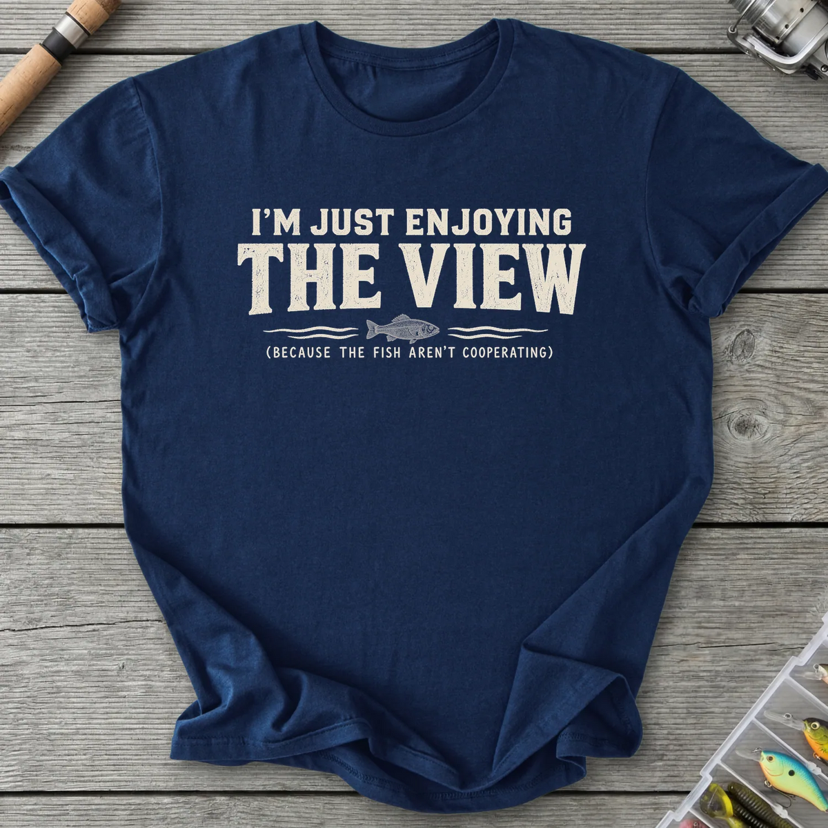 Fish Not Cooperating T-Shirt in Navy | River Giants Club