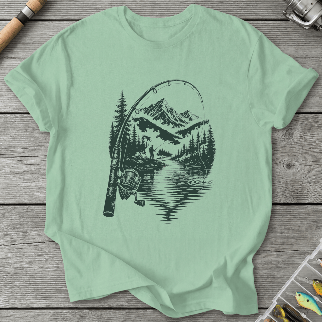 Fish with View T-Shirt in Mint Green | River Giants Club