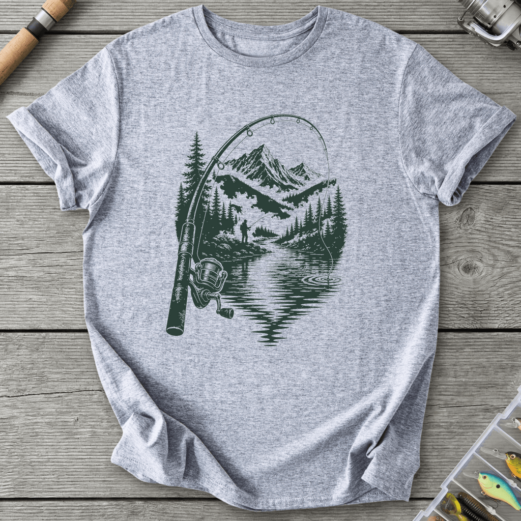 Fish with View T-Shirt in Sport Grey | River Giants Club