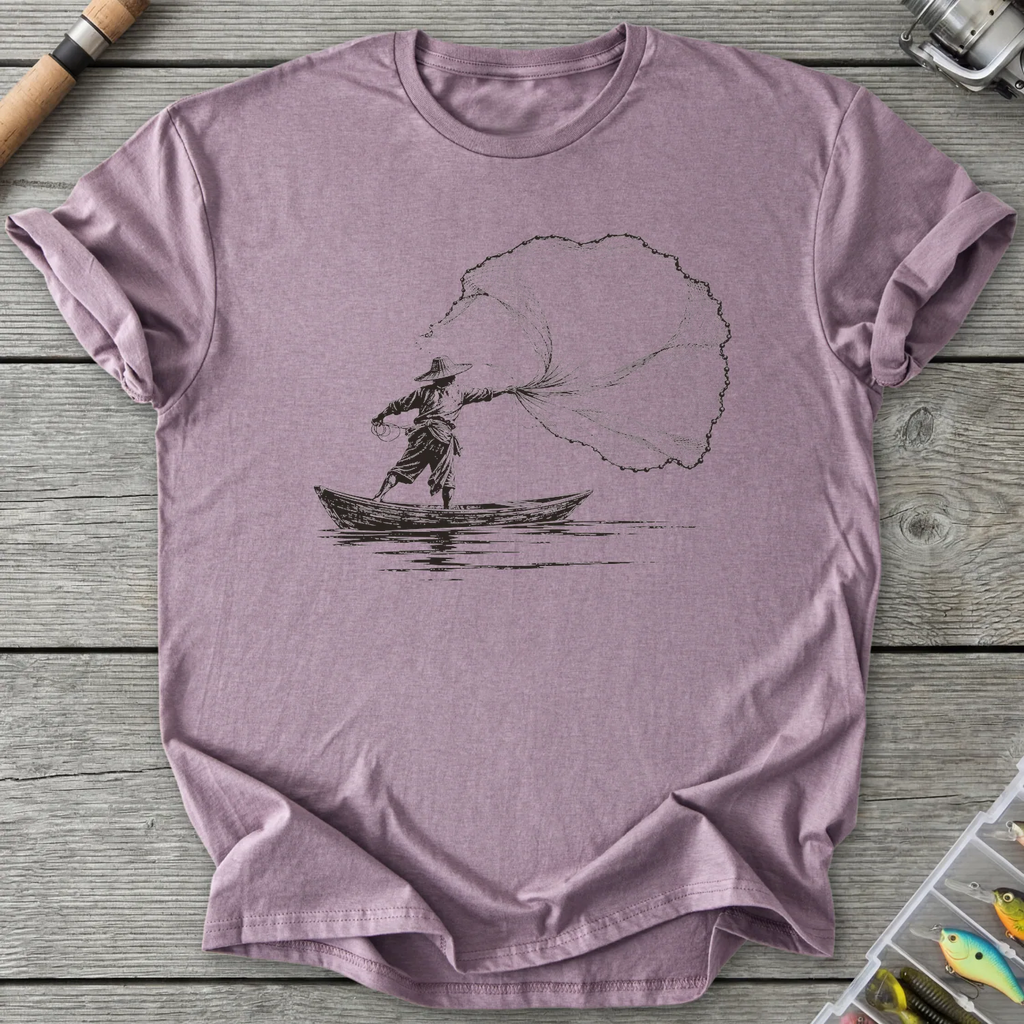 Fisherman Casting Net T-Shirt in Paragon | River Giants Club