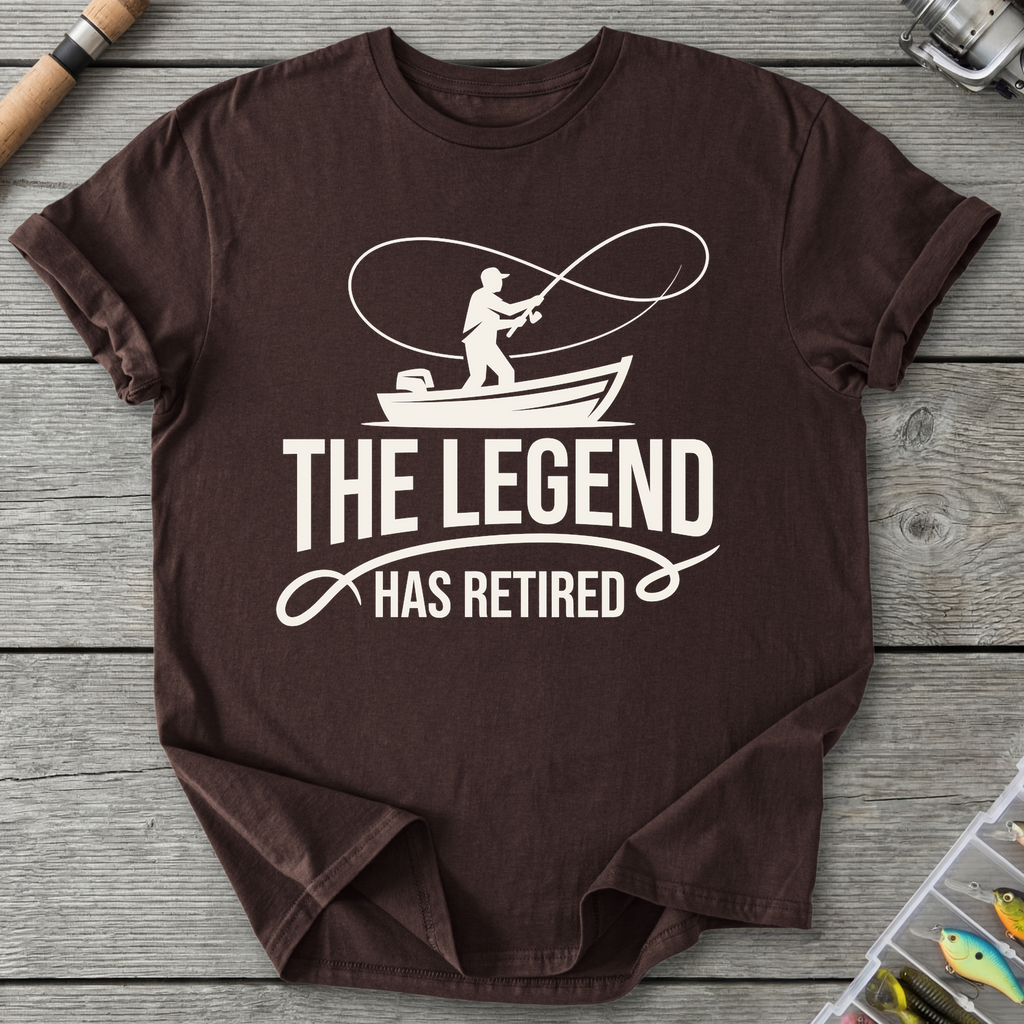 Fisherman Legend Retired T-Shirt in Dark Chocolate | River Giants Club