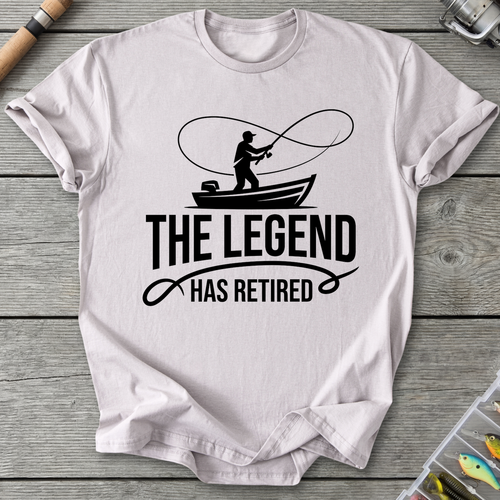 Fisherman Legend Retired T-Shirt in Ice Grey | River Giants Club