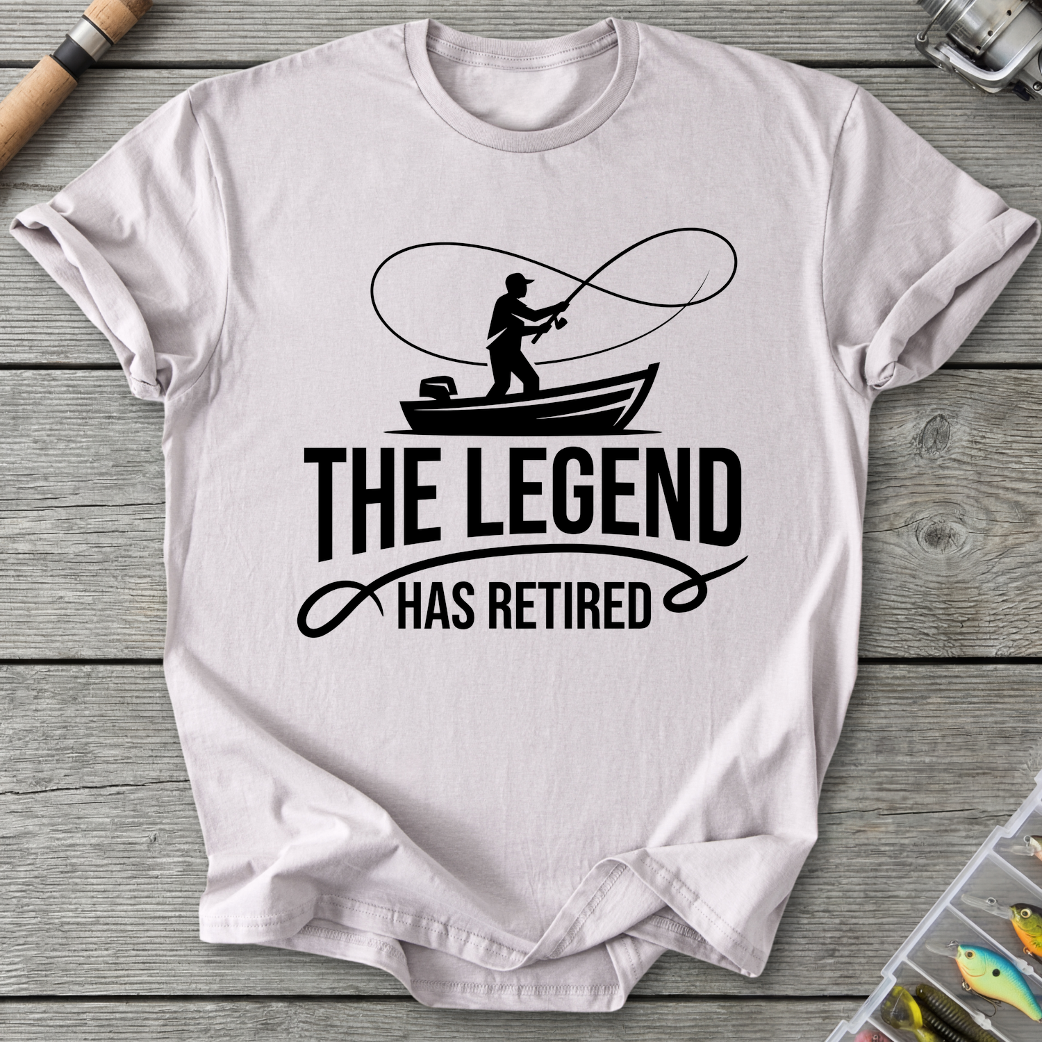 Fisherman Legend Retired T-Shirt in Ice Grey | River Giants Club