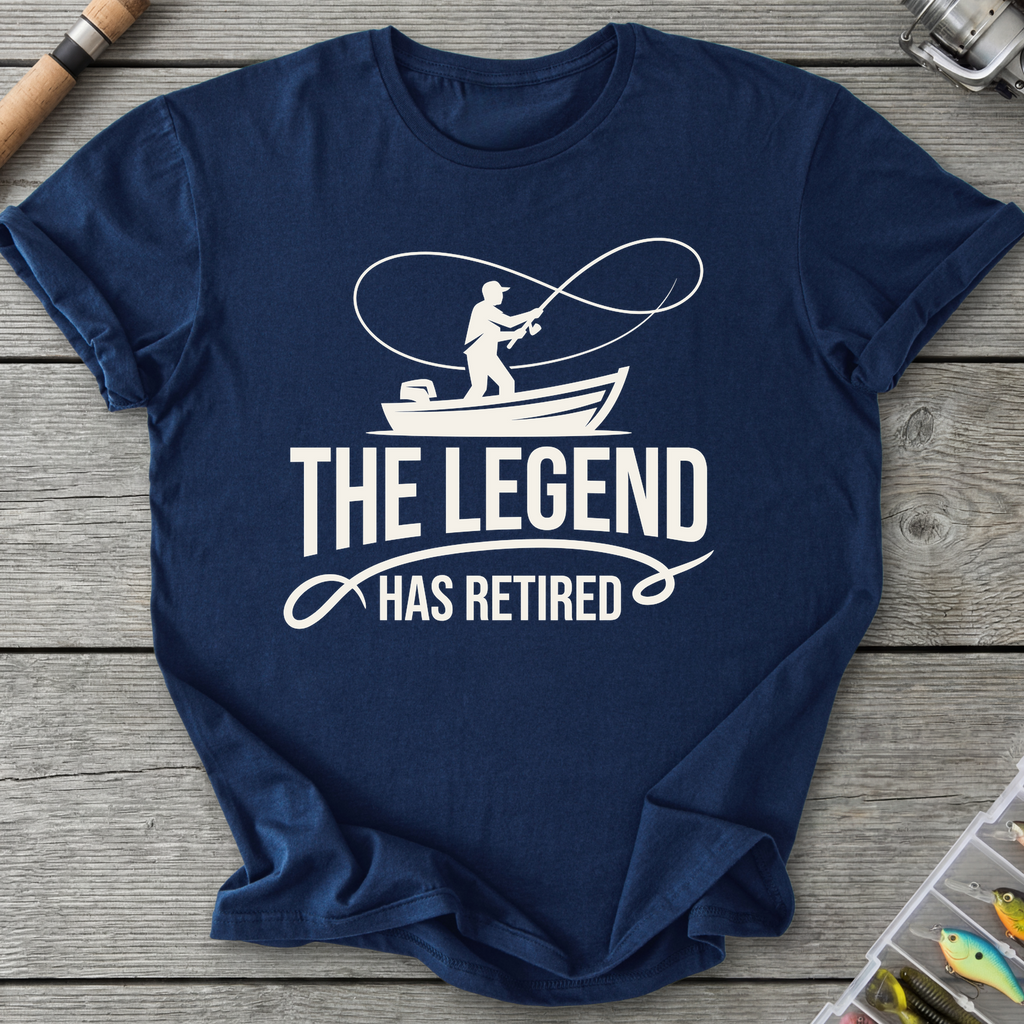 Fisherman Legend Retired T-Shirt in Navy | River Giants Club