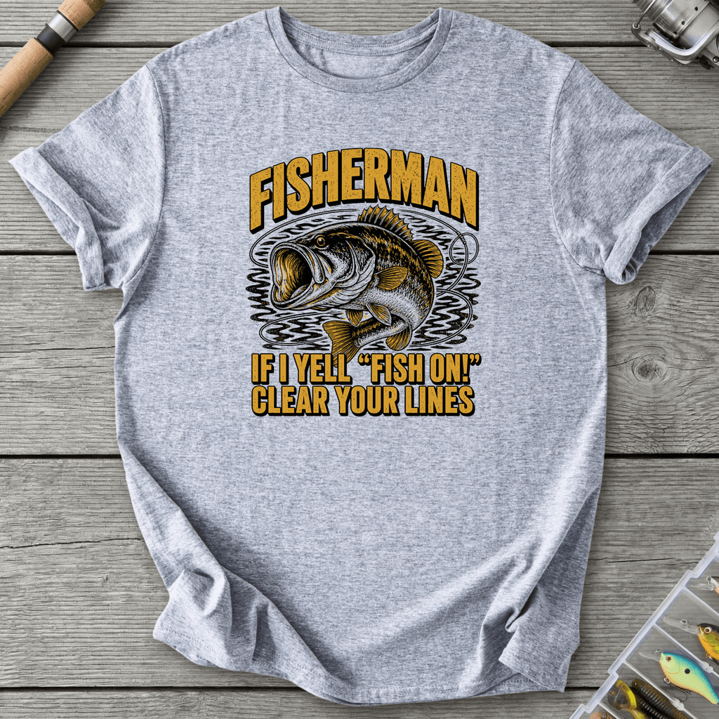 Fisherman Yell T-Shirt in Sport Grey | River Giants Club