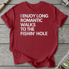 Fishin HOLE Walks to the Fishin' Hole T-Shirt in Antique Cherry Red | River Giants Club