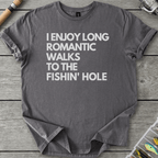 Fishin HOLE Walks to the Fishin' Hole T-Shirt in Charcoal | River Giants Club