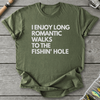 Fishin HOLE Walks to the Fishin' Hole T-Shirt in Military Green | River Giants Club