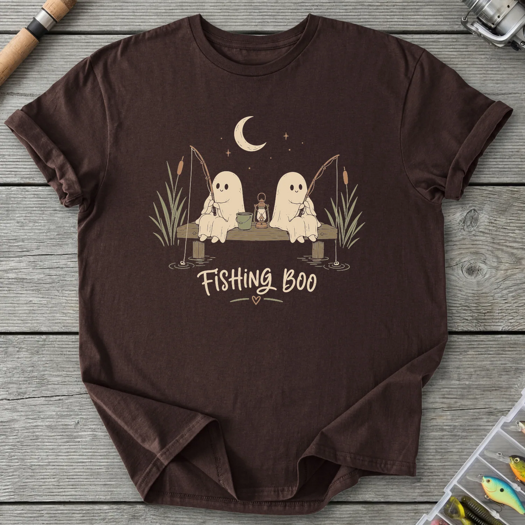 Fishing Boo T-Shirt in Dark Chocolate | River Giants Club