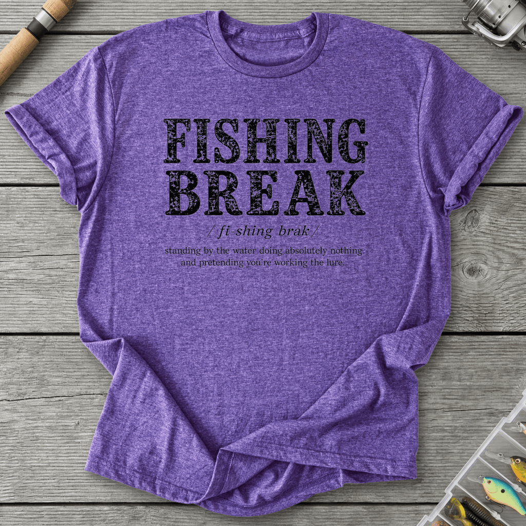 Fishing Break Definition T-Shirt in Heather Purple | River Giants Club