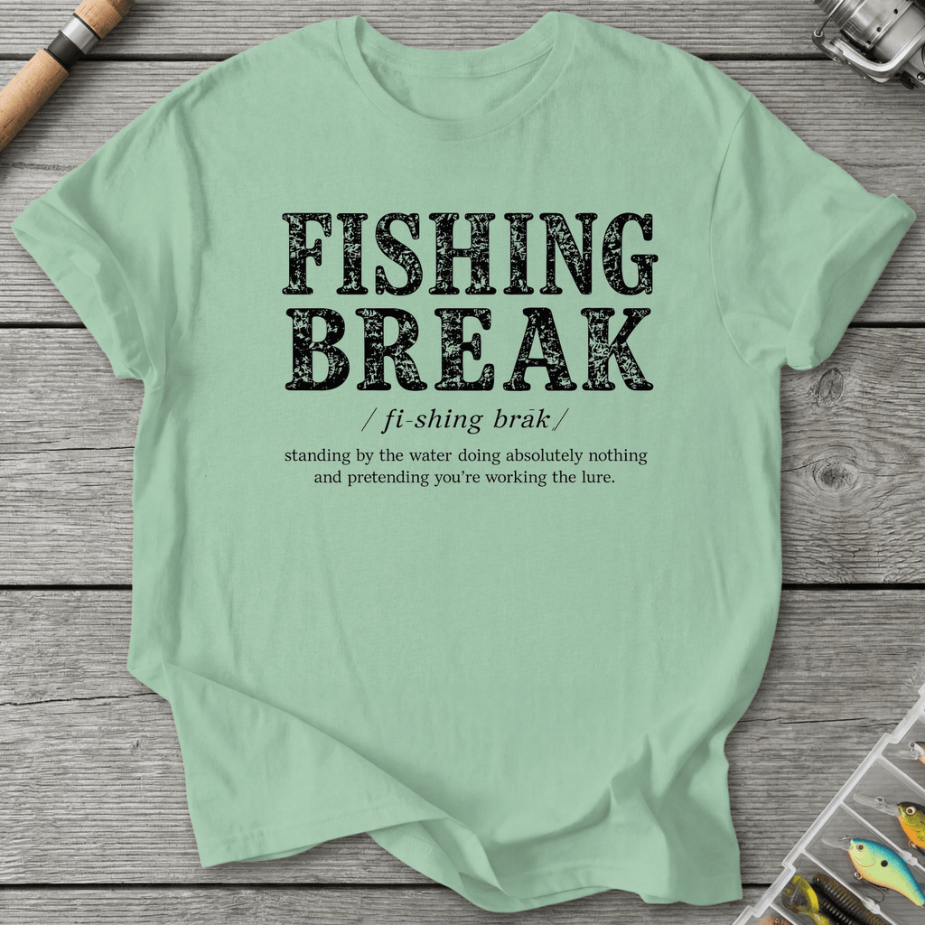 Fishing Break Definition T-Shirt in Mint Green | River Giants Club