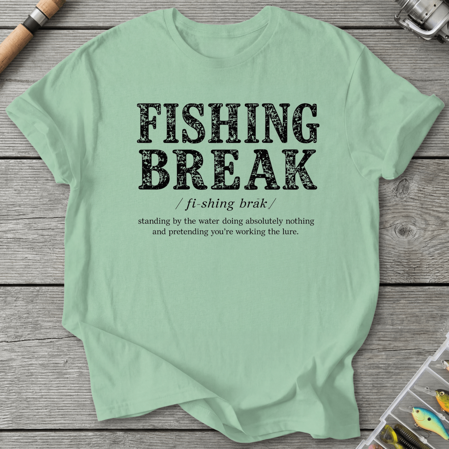 Fishing Break Definition T-Shirt in Mint Green | River Giants Club