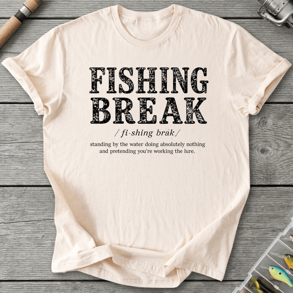 Fishing Break Definition T-Shirt in Natural | River Giants Club