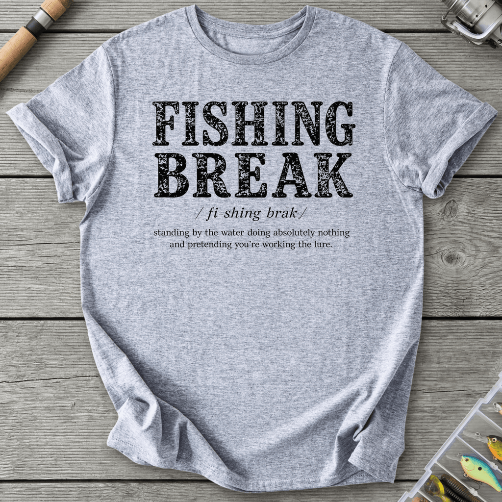 Fishing Break Definition T-Shirt in Sport Grey | River Giants Club