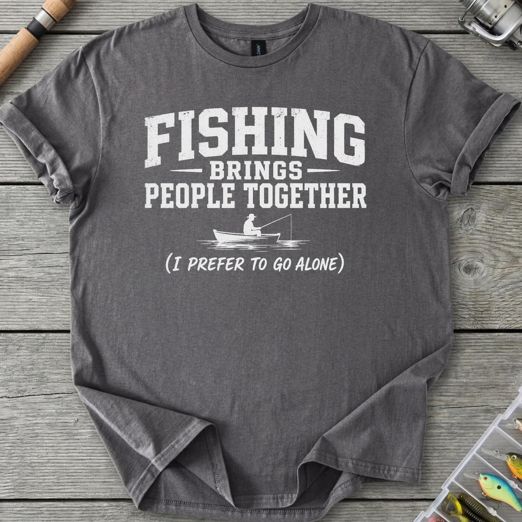 Fishing Brings People Together T-Shirt in Charcoal | River Giants Club