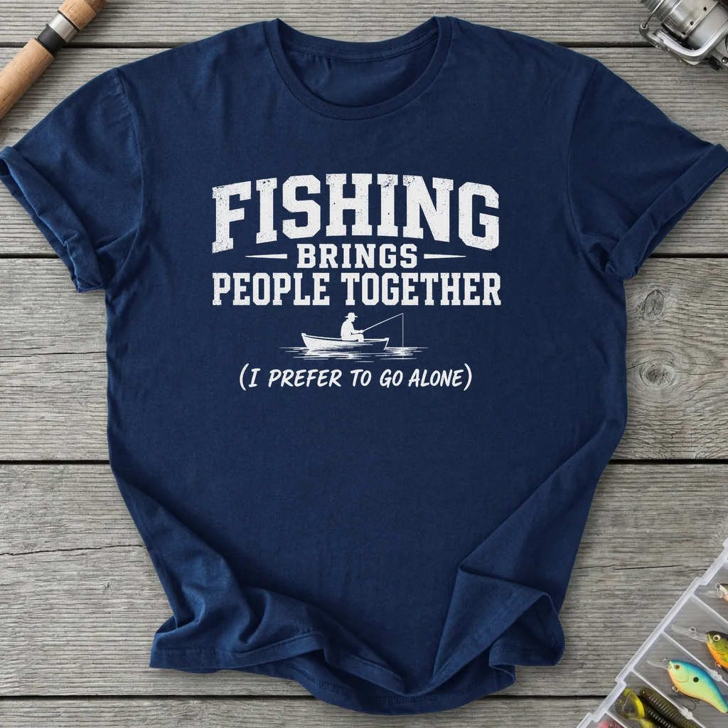 Fishing Brings People Together T-Shirt in Navy | River Giants Club