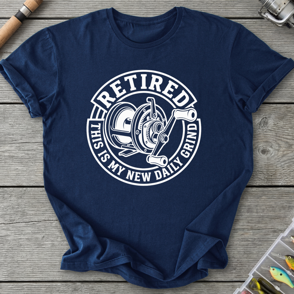 Fishing Daily Grind T-Shirt in Navy | River Giants Club