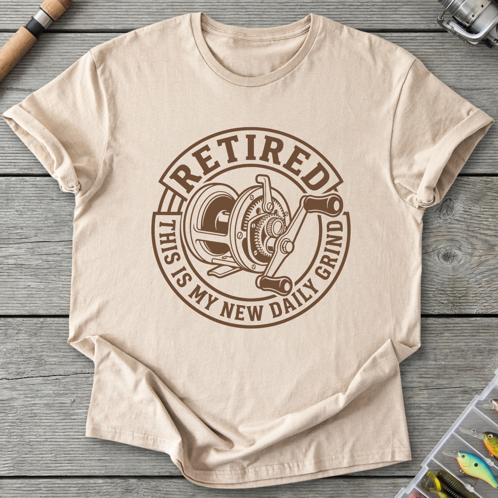 Fishing Daily Grind T-Shirt in Sand | River Giants Club