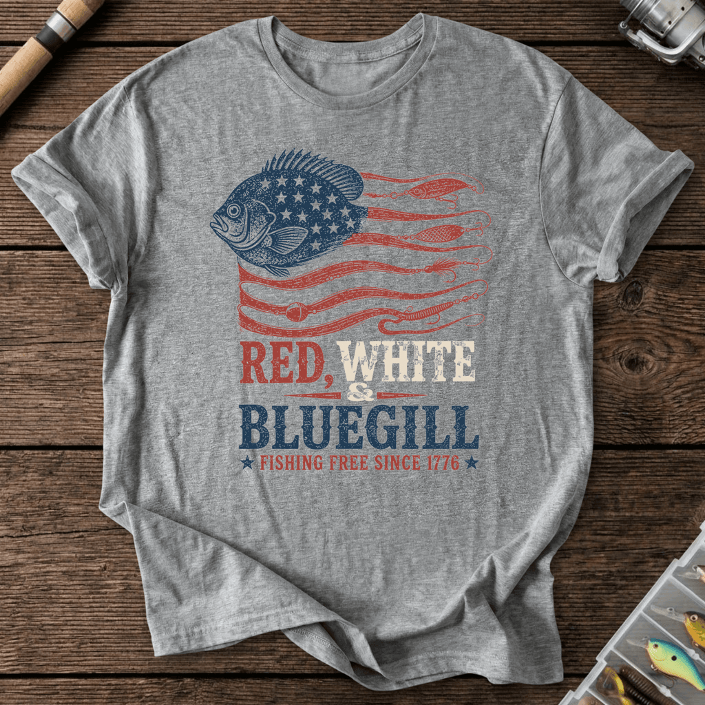 Fishing Free Since 1776 T-Shirt in Graphite Heather | River Giants Club