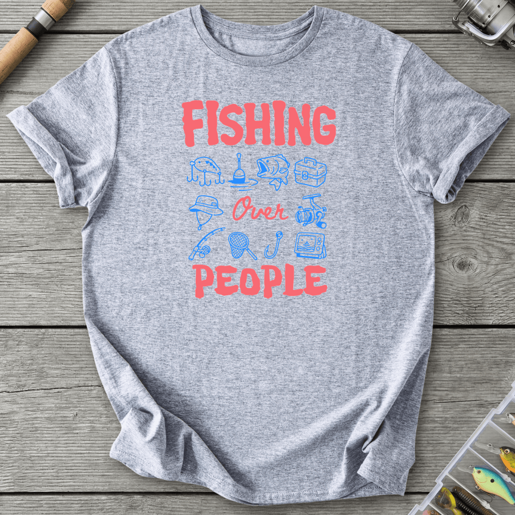 Fishing Over People T-Shirt in Sport Grey | River Giants Club
