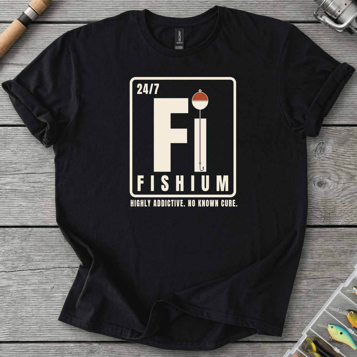 Fishium T-Shirt in Black | River Giants Club