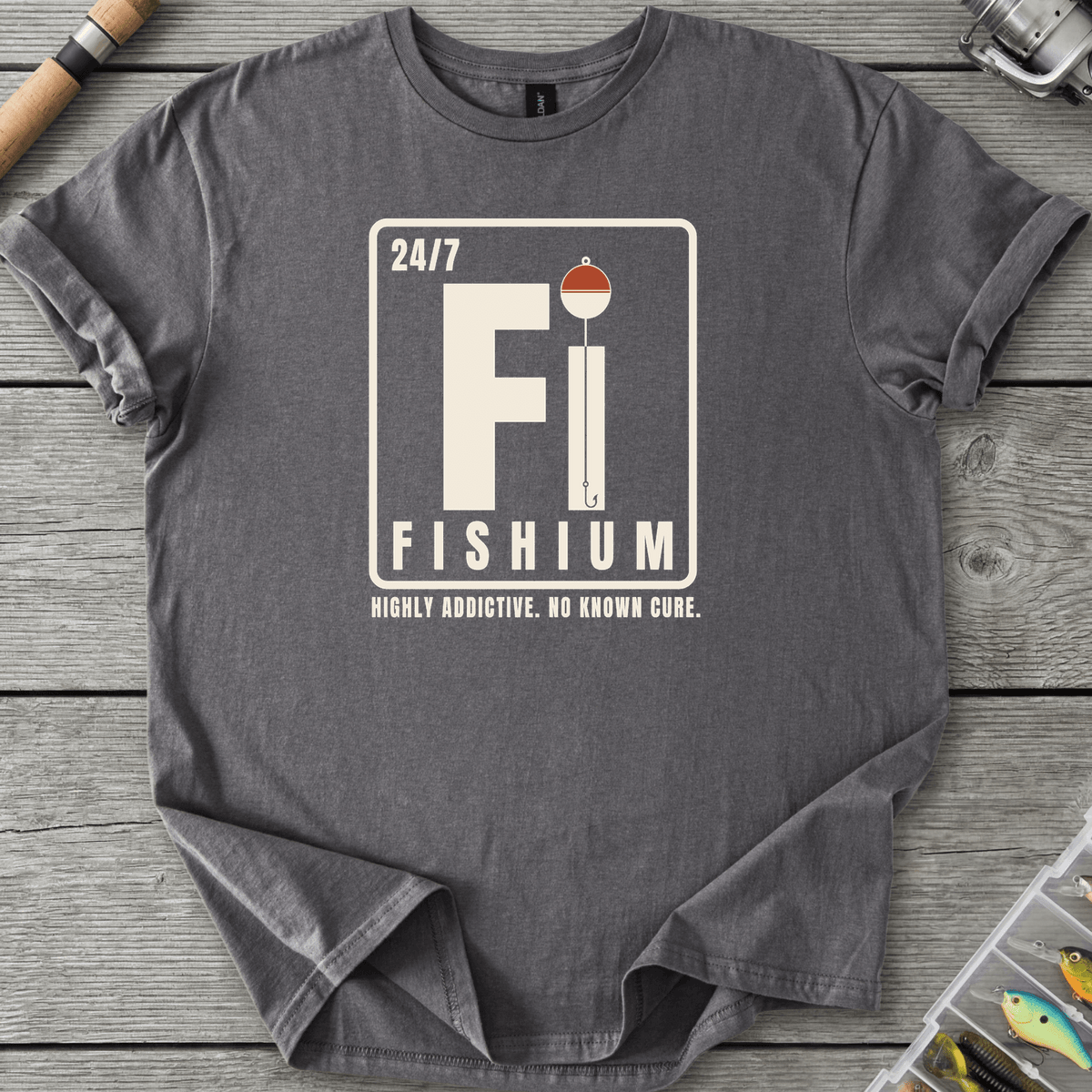 Fishium T-Shirt in Charcoal | River Giants Club
