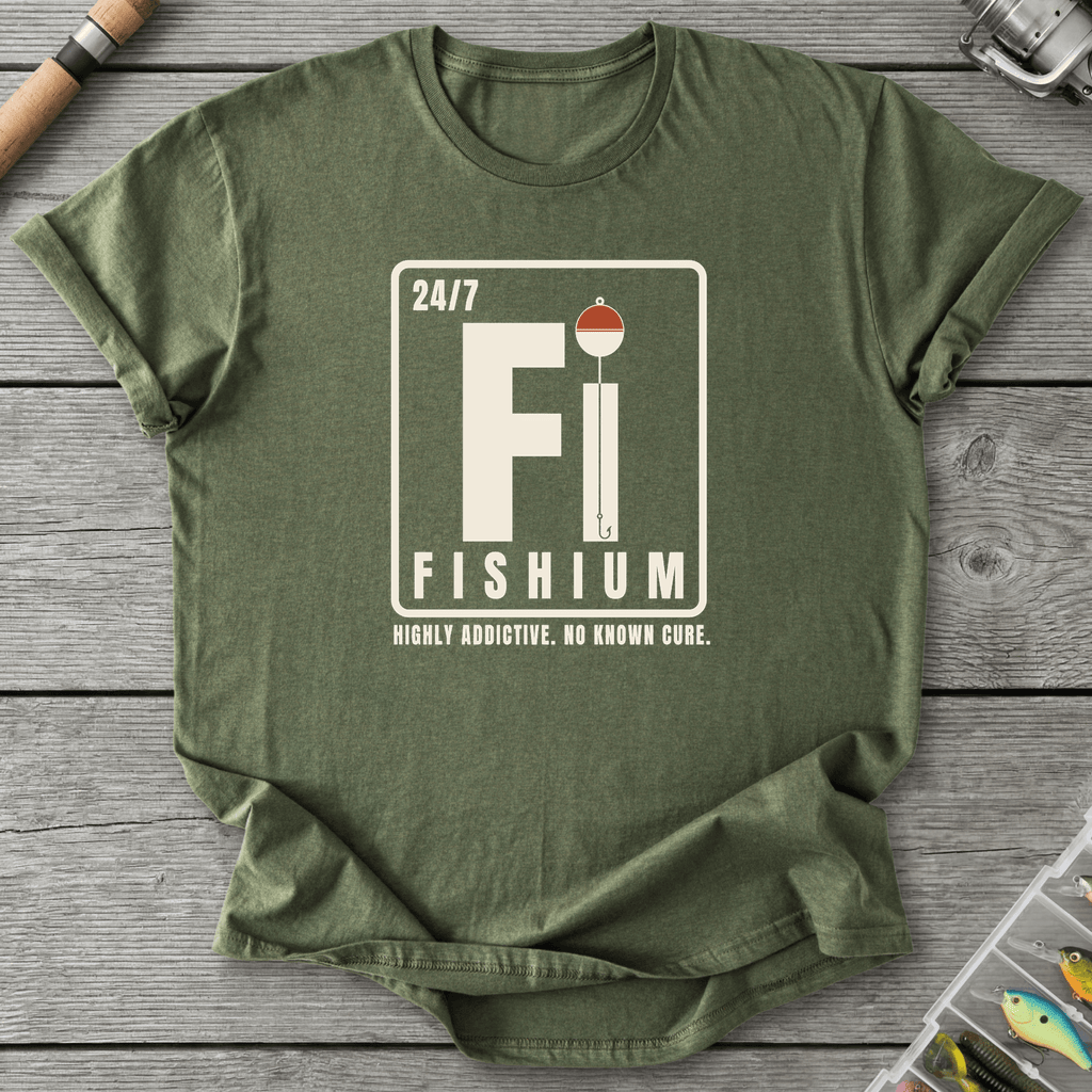 Fishium T-Shirt in Military Green | River Giants Club