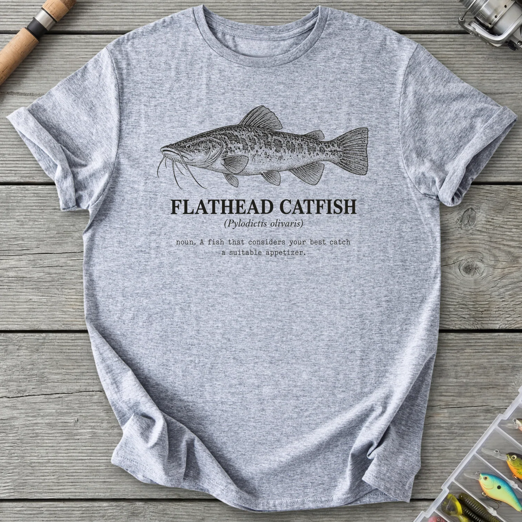 FLATHEAD CATFISH Definition T-Shirt in Sport Grey | River Giants Club