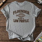 Flounder Keep A Low Profile T-Shirt in Graphite Heather | River Giants Club