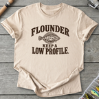 Flounder Keep A Low Profile T-Shirt in Sand | River Giants Club