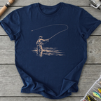 Fly Angler Overhead Loop T-Shirt in Navy | River Giants Club