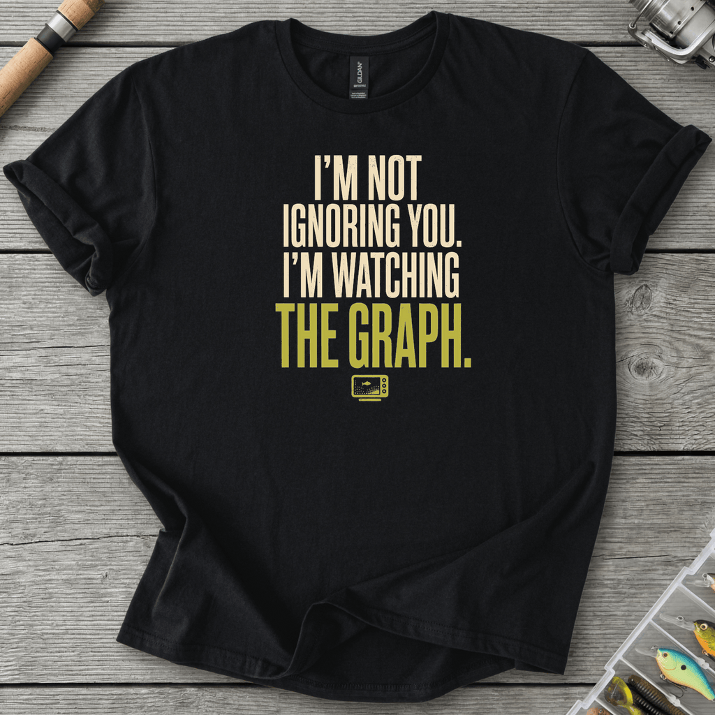 Funny Fish Finder T-Shirt in Black | River Giants Club