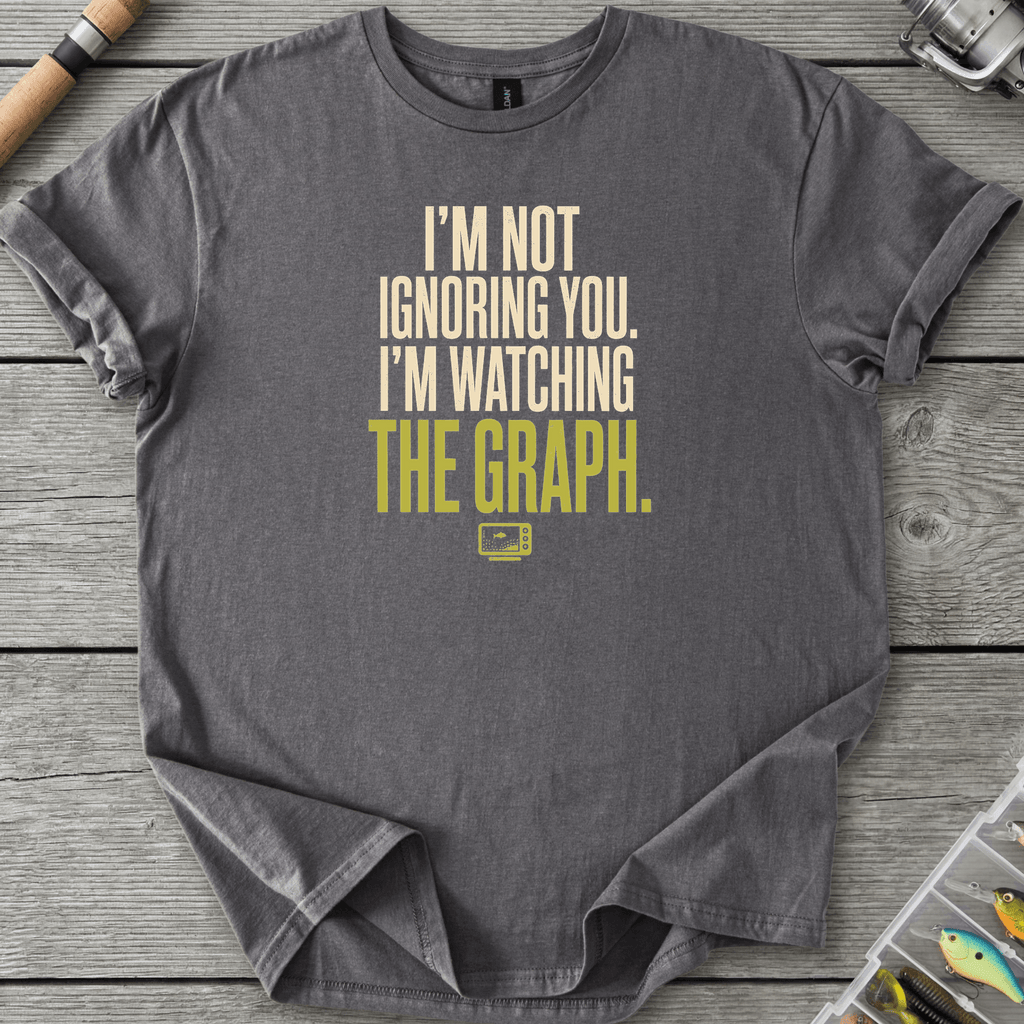 Funny Fish Finder T-Shirt in Charcoal | River Giants Club