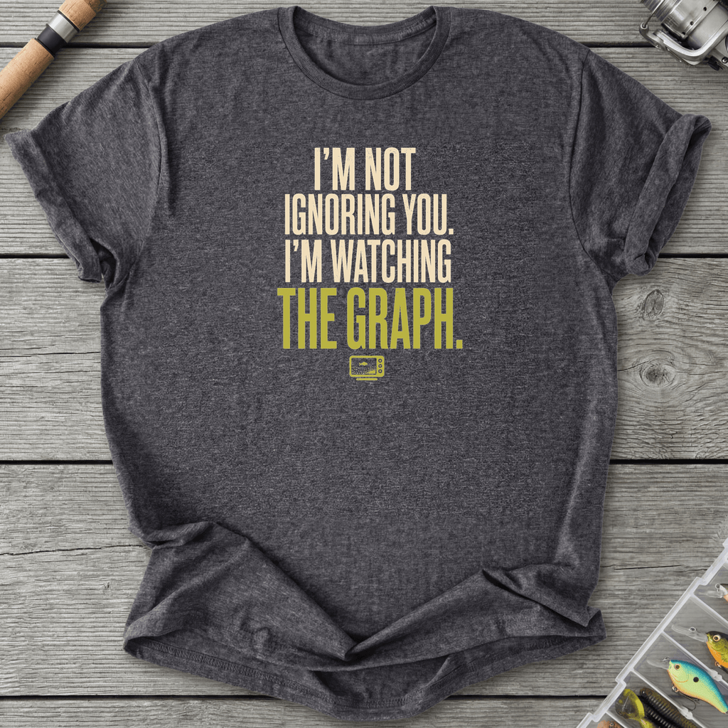 Funny Fish Finder T-Shirt in Dark Heather Grey | River Giants Club