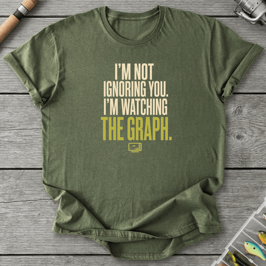 Funny Fish Finder T-Shirt in Military Green | River Giants Club