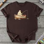 Ghostly Angler Fishing T-Shirt in Dark Chocolate | River Giants Club