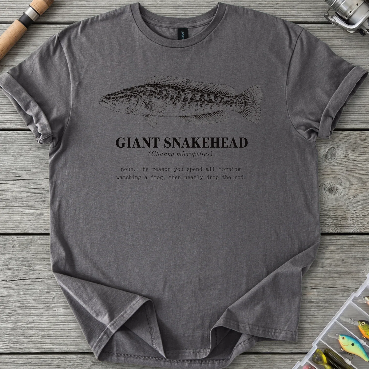 GIANT SNAKEHEAD Definition T-Shirt in Charcoal | River Giants Club