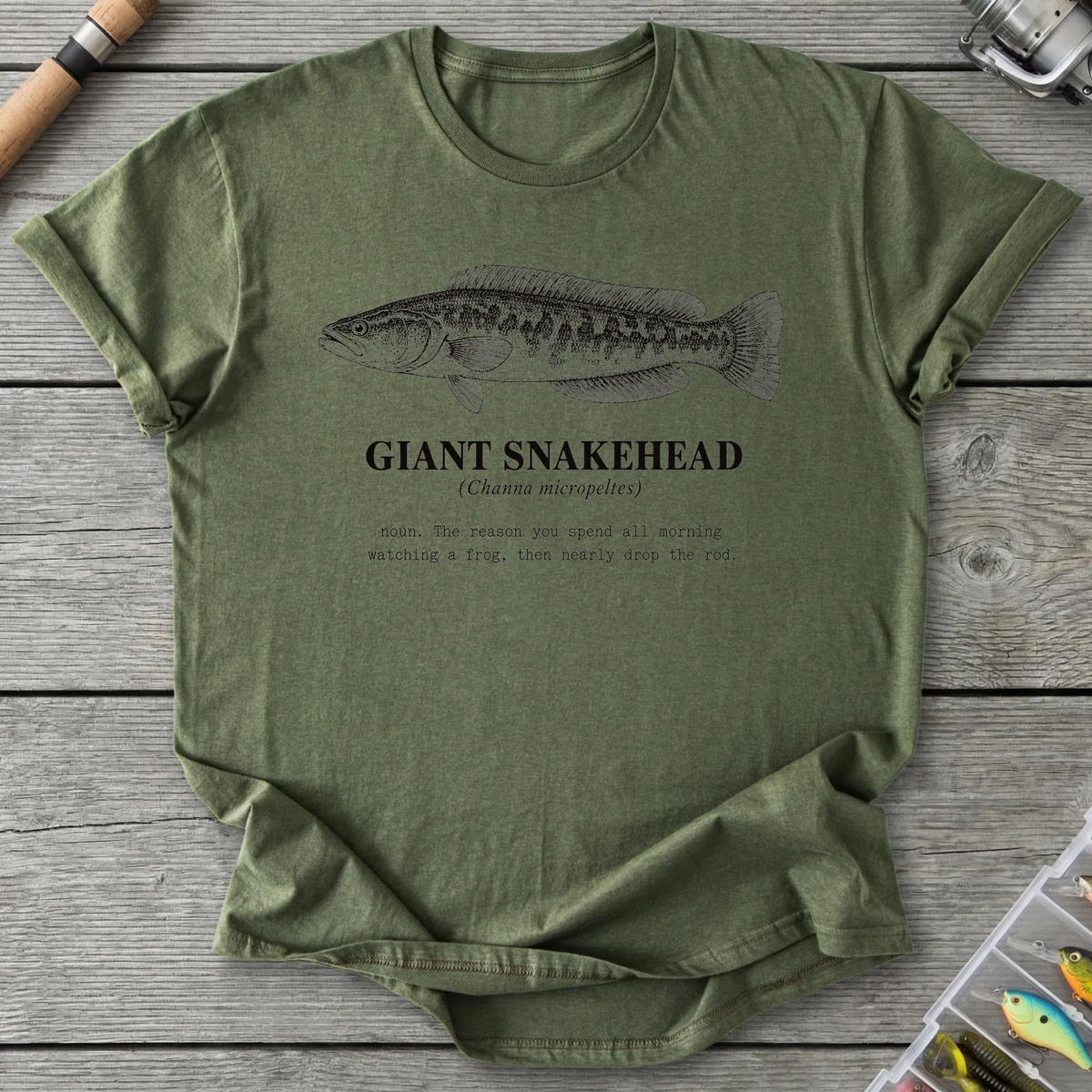 GIANT SNAKEHEAD Definition T-Shirt in Military Green | River Giants Club