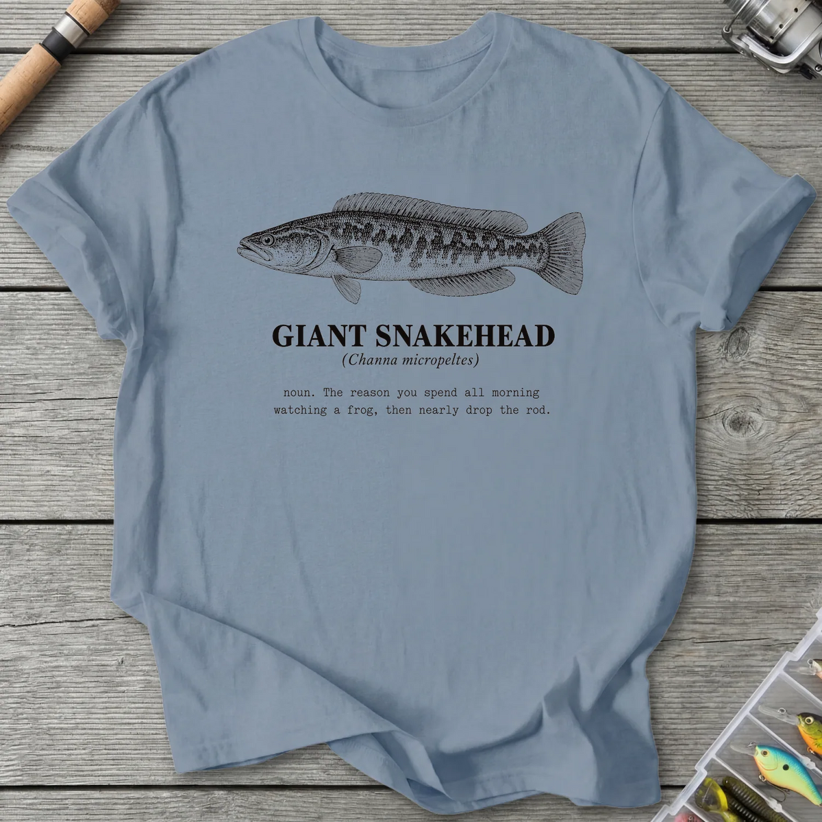 GIANT SNAKEHEAD Definition T-Shirt in Stone Blue | River Giants Club