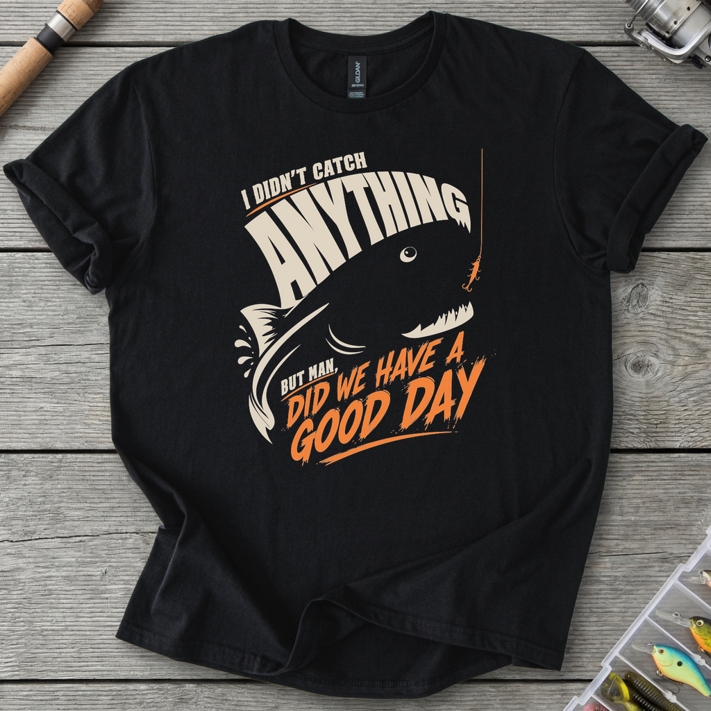 Good Day Fishing T-Shirt in Black | River Giants Club