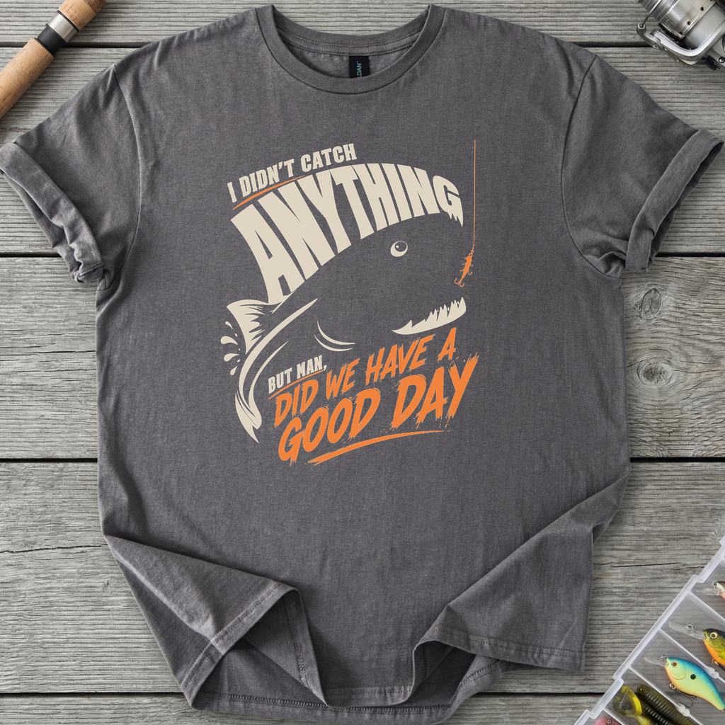 Good Day Fishing T-Shirt in Charcoal | River Giants Club
